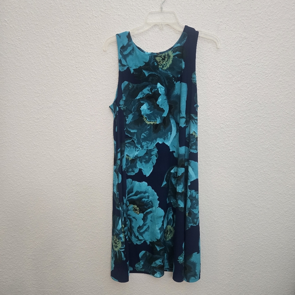 Womens Pappagallo Sleeveless Dress Scoopneck Size L